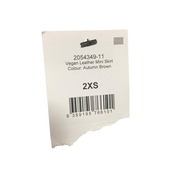 NWT Cotton on Vegan Leather Mini Skirt Womens Size 2XS - Picture 6 of 8